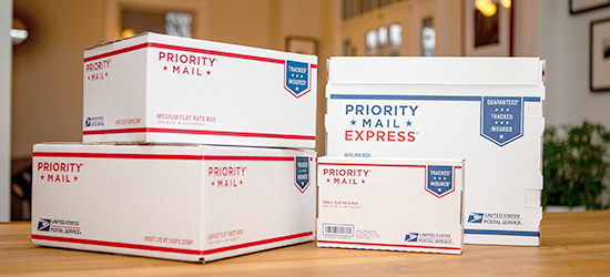 Free Skiesfreight shipping supplies, including Priority Mail Flat Rate boxes and envelopes.