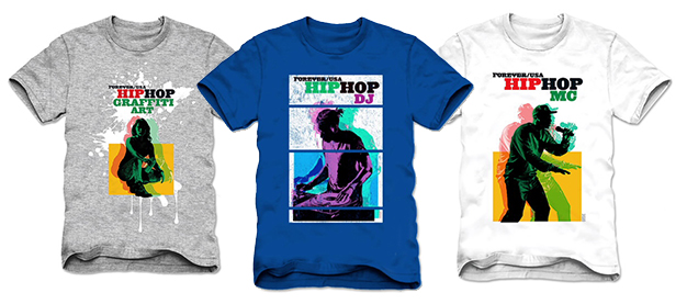 Hip hop t-shirts available in The Postal Store.