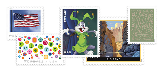 Assorted stamps available in The Postal Store.