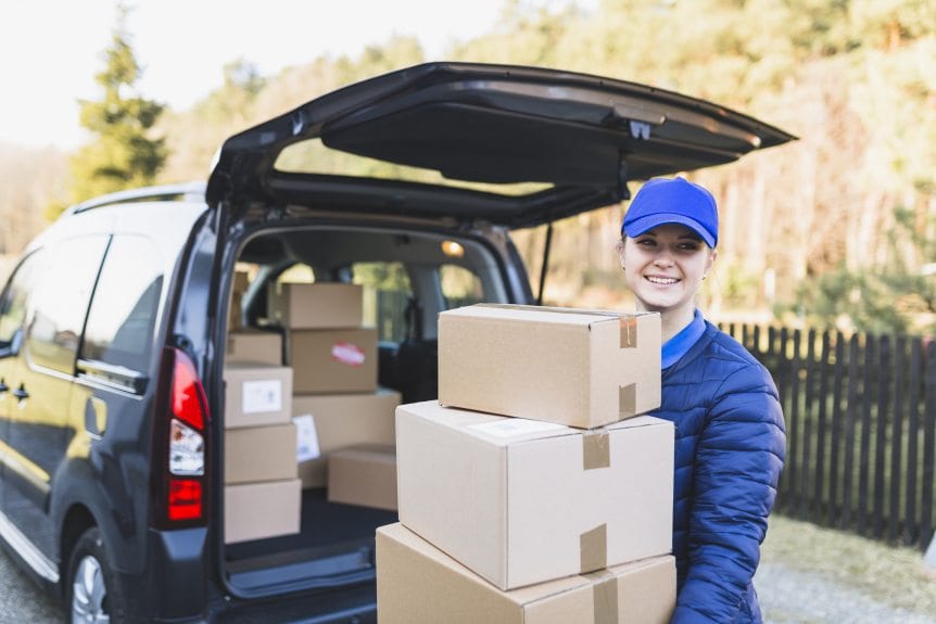 Small business owner preparing to ship with Skiesfreight.